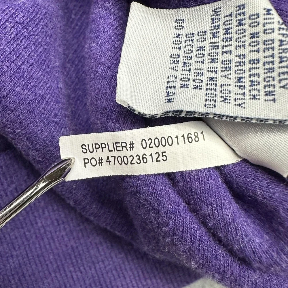 Polo Ralph Lauren Sweatshirt Mens Large Purple Shawl Collar Button Pony‎ Logo